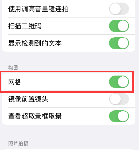 洪江苹果手机维修网点分享iPhone如何开启九宫格构图功能 